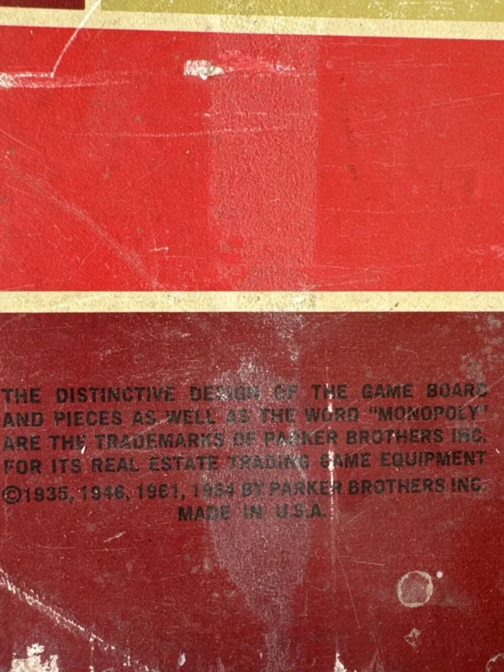 Parker Brothers 1963 Monopoly Deluxe Edition Red Box Vintage